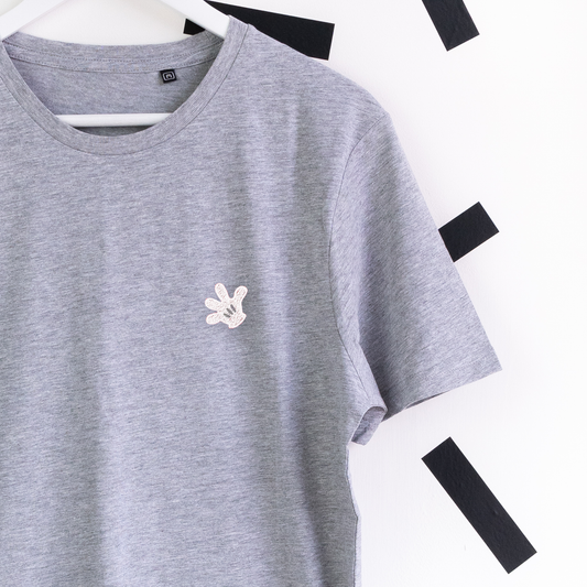 Mickey Embroidered T-Shirt - Grey