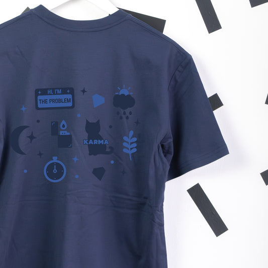 Midnights Taylor Swift Embroidered Dark Blue T-Shirt