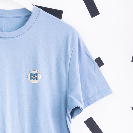 Monsters Icon Embroidered T-Shirt - Denim Blue