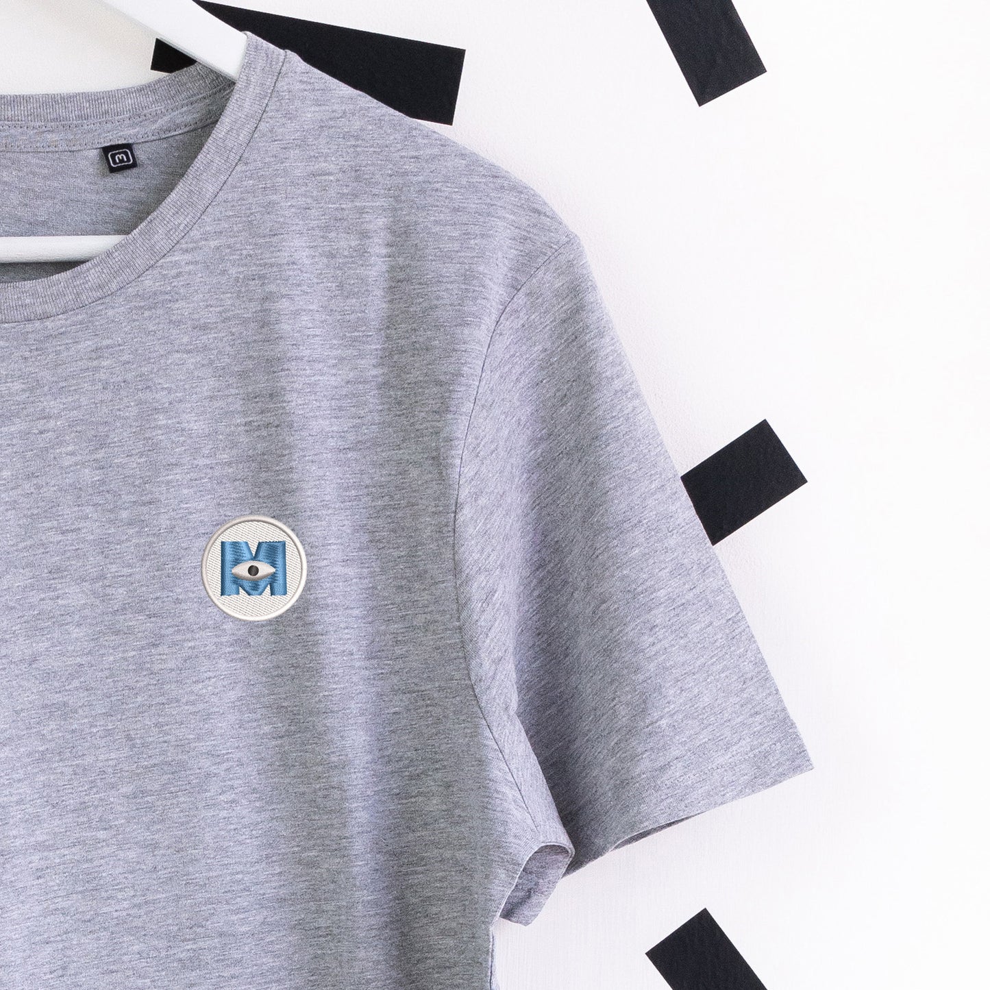 Monsters Icon Embroidered T-Shirt - Grey