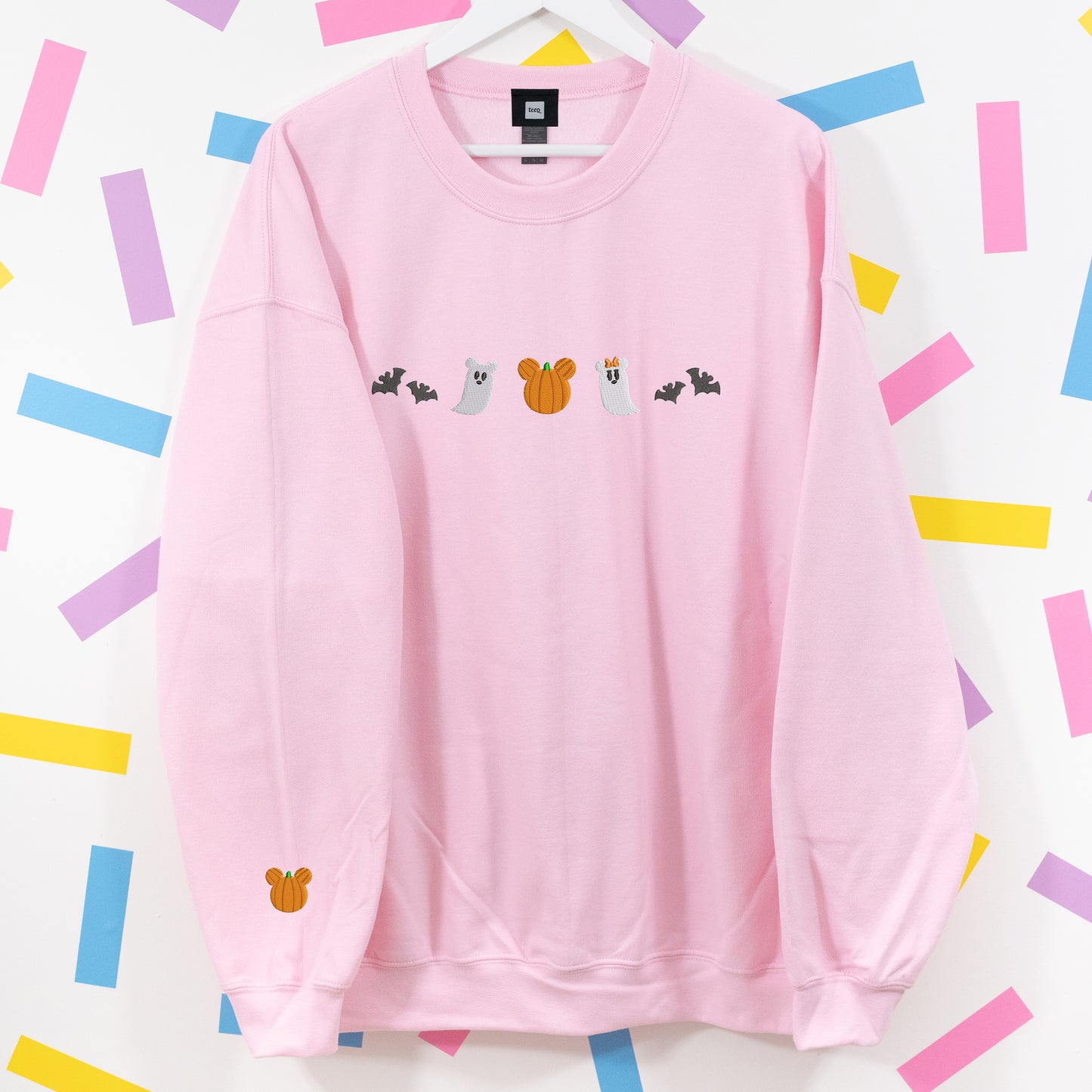 Mickey & Minnie Halloween Embroidered Jumper - Pink