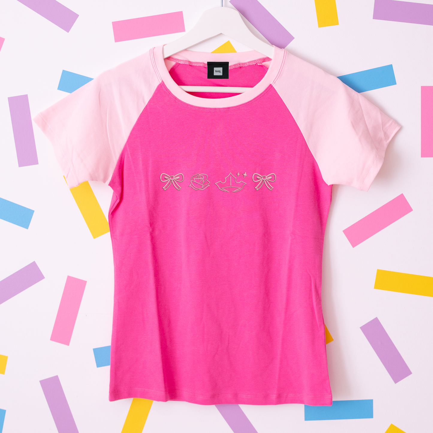 Aurora Embroidered Ringer Women's T-Shirt