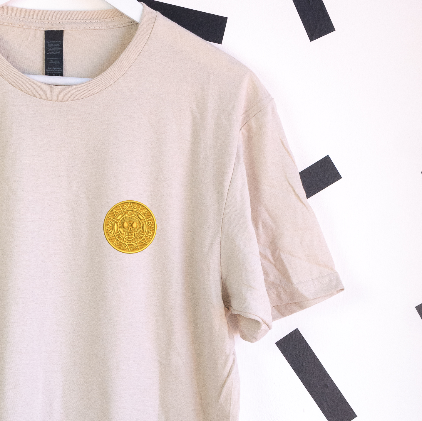Pirates Medallion Embroidered Sand T-Shirt