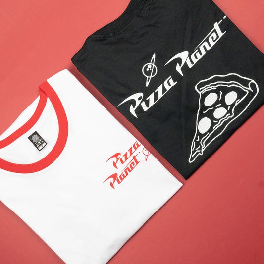 Seconds - Pizza Planet Printed Ringer Red T-Shirt - Large