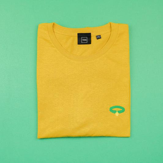 Pluto Embroidered T-Shirt - Yellow