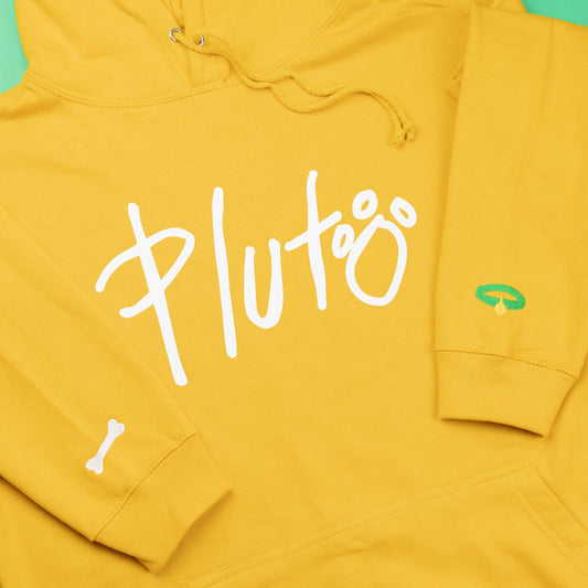 Pluto's Signature Embroidered Hoodie - Yellow