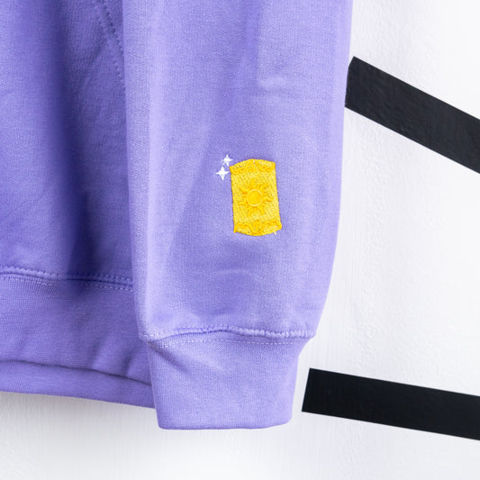 Rapunzel Embroidered Purple Hoodie