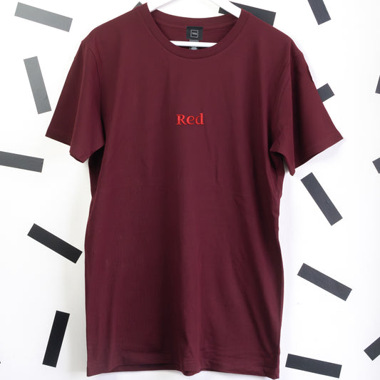 Red Taylor Swift Embroidered Burgundy T-Shirt