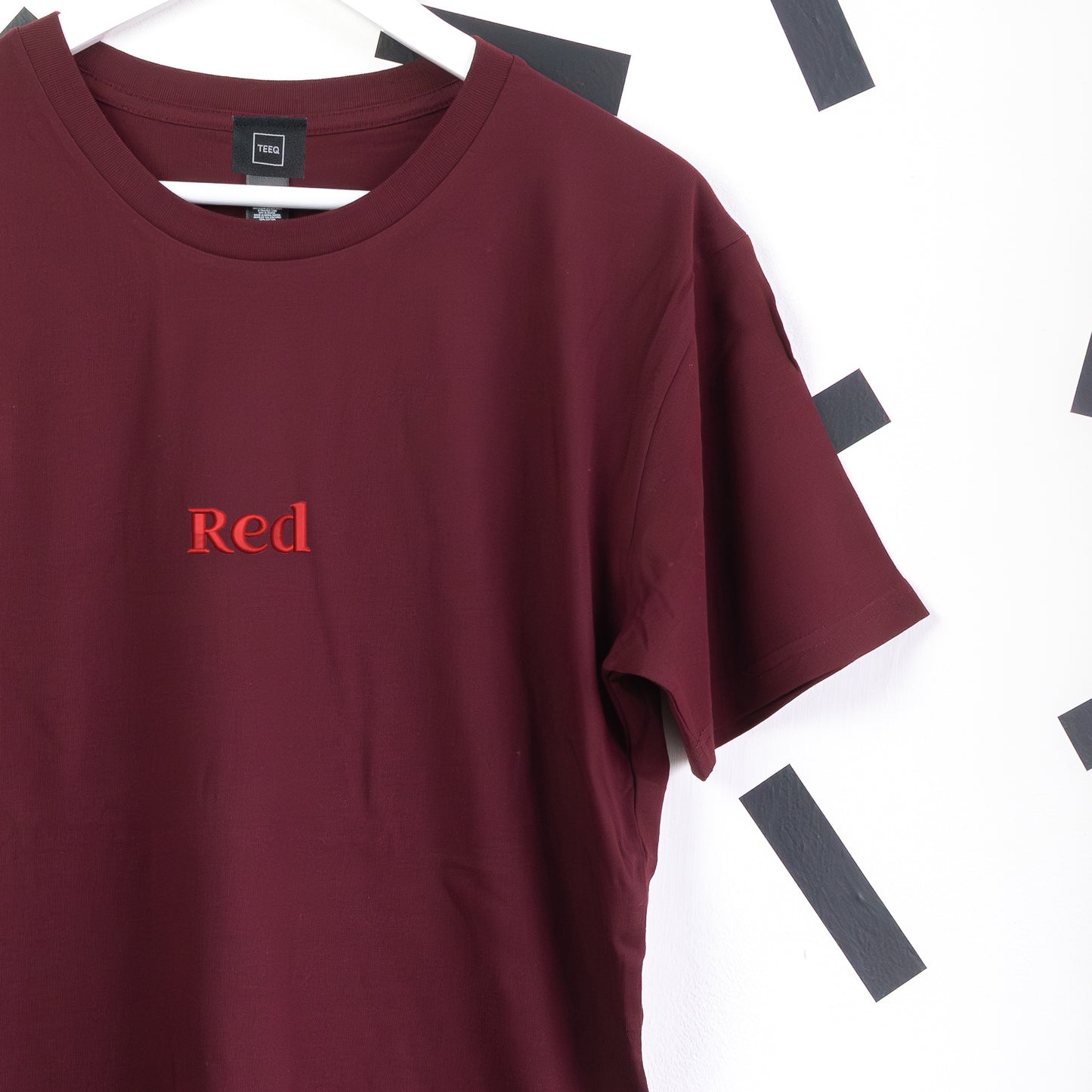 Red Taylor Swift Embroidered Burgundy T-Shirt