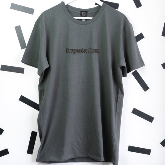 Reputation Taylor Swift Embroidered Charcoal T-Shirt
