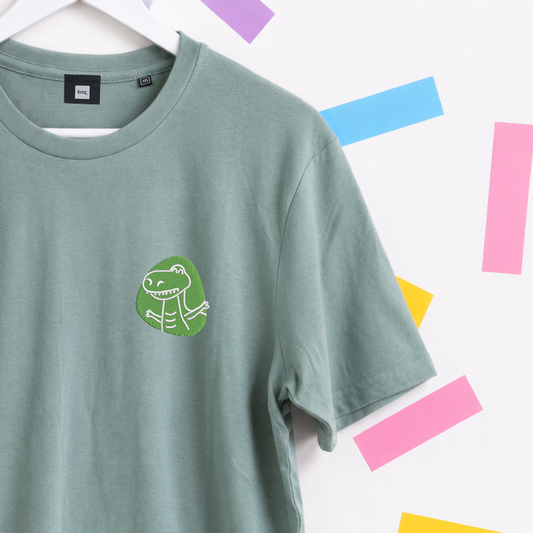 Rex Toy Story Embroidered T-Shirt - Dusty Green