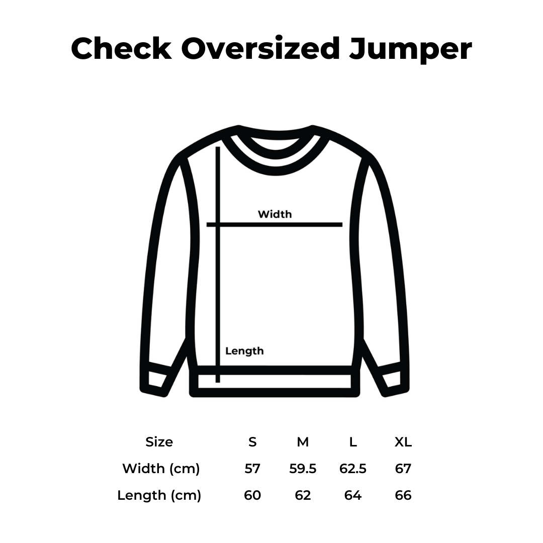 Mickey Pumpkin Embroidered Check Knitted Jumper - Grey