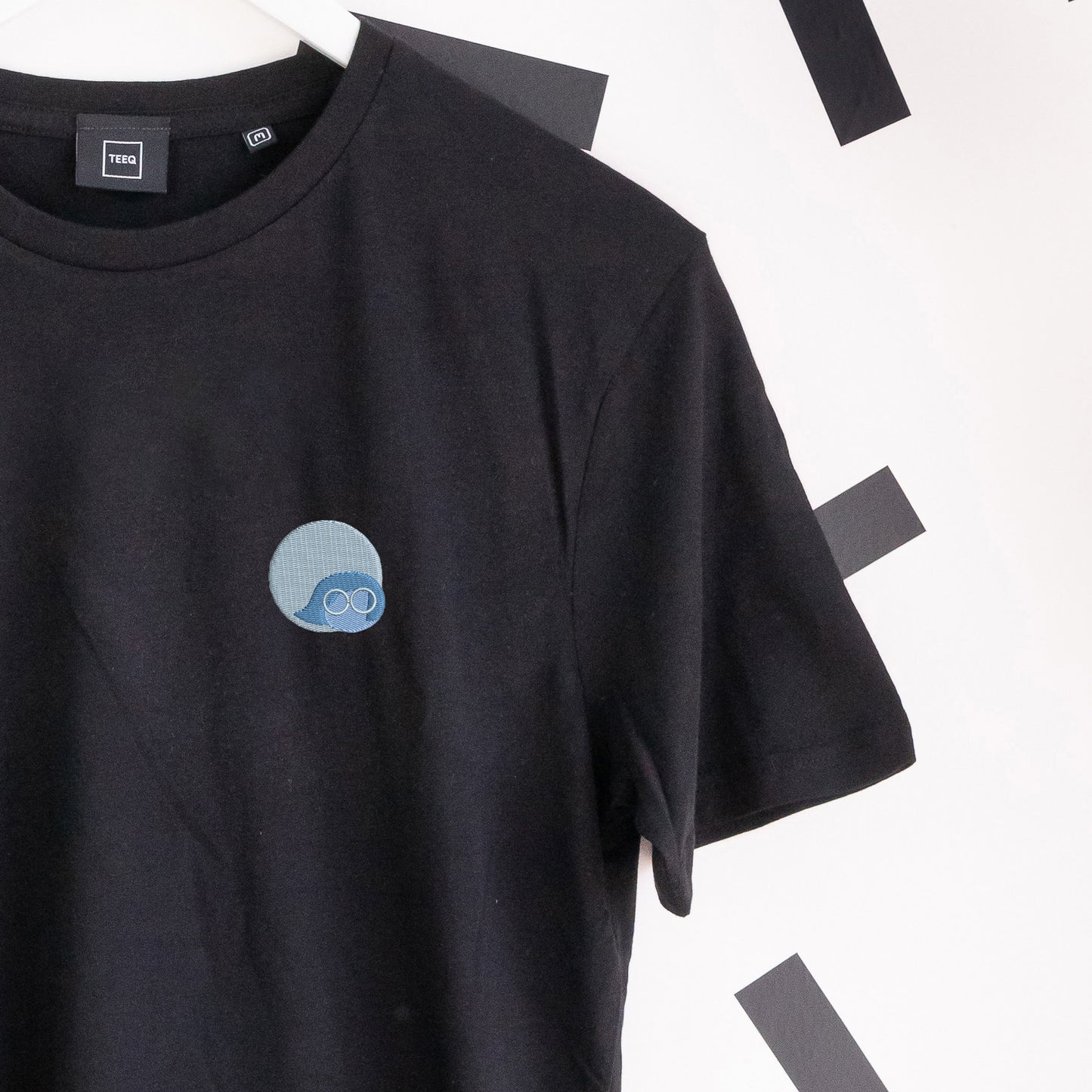 Sadness Embroidered T-Shirt - Black