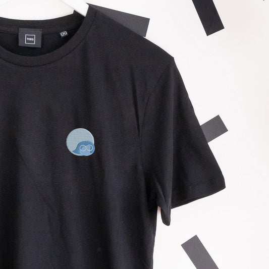 Sadness Embroidered T-Shirt - Black