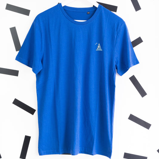 Sorcerer Mickey Embroidered T-Shirt - Blue