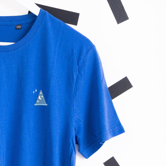 Sorcerer Mickey Embroidered T-Shirt - Blue