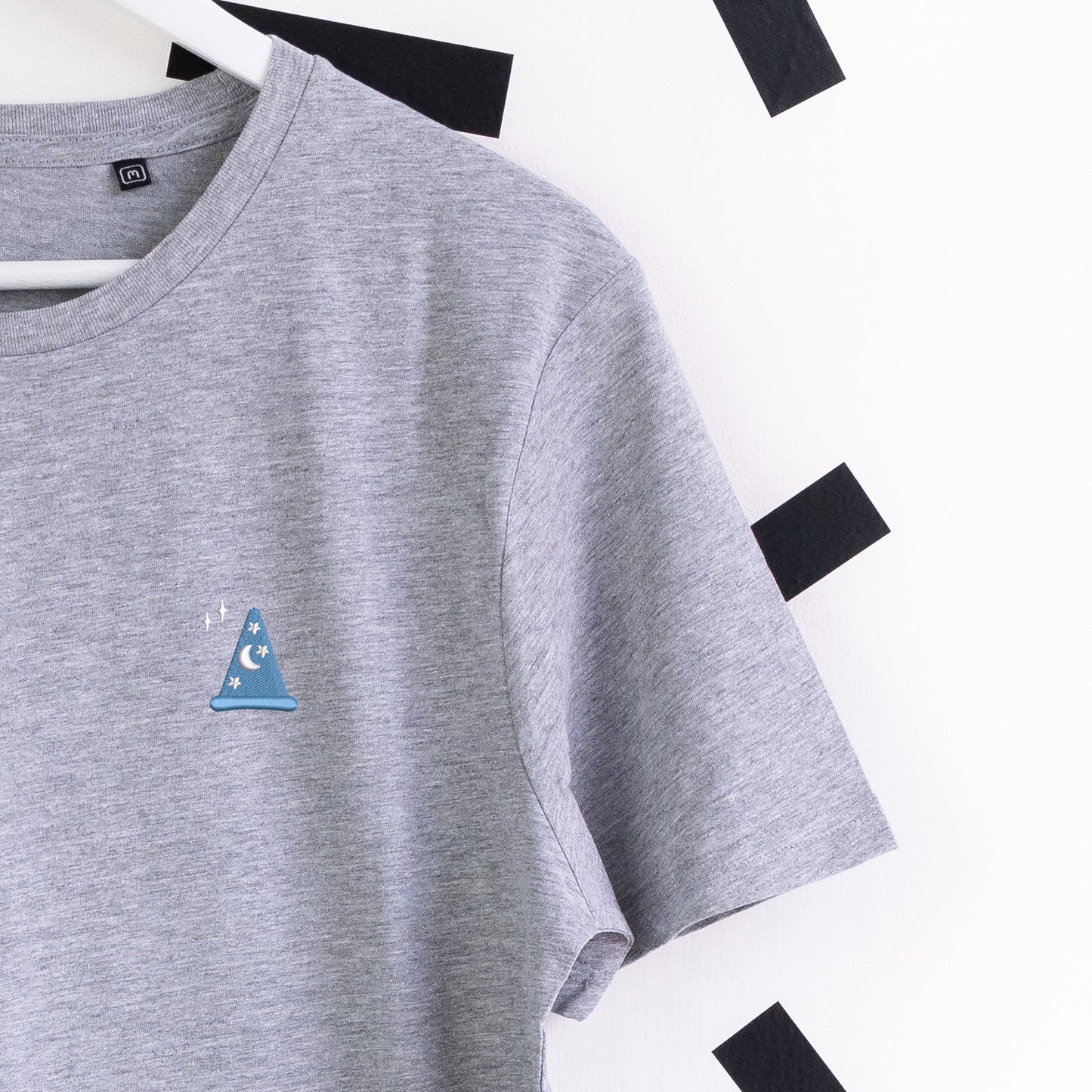 Sorcerer Mickey Embroidered T-Shirt - Grey