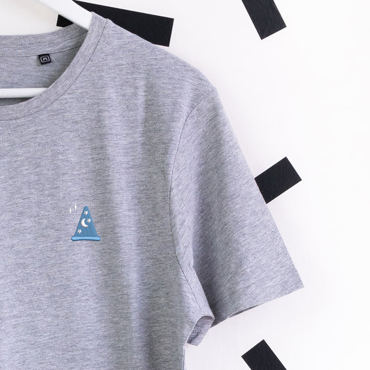 Sorcerer Mickey Embroidered T-Shirt - Grey