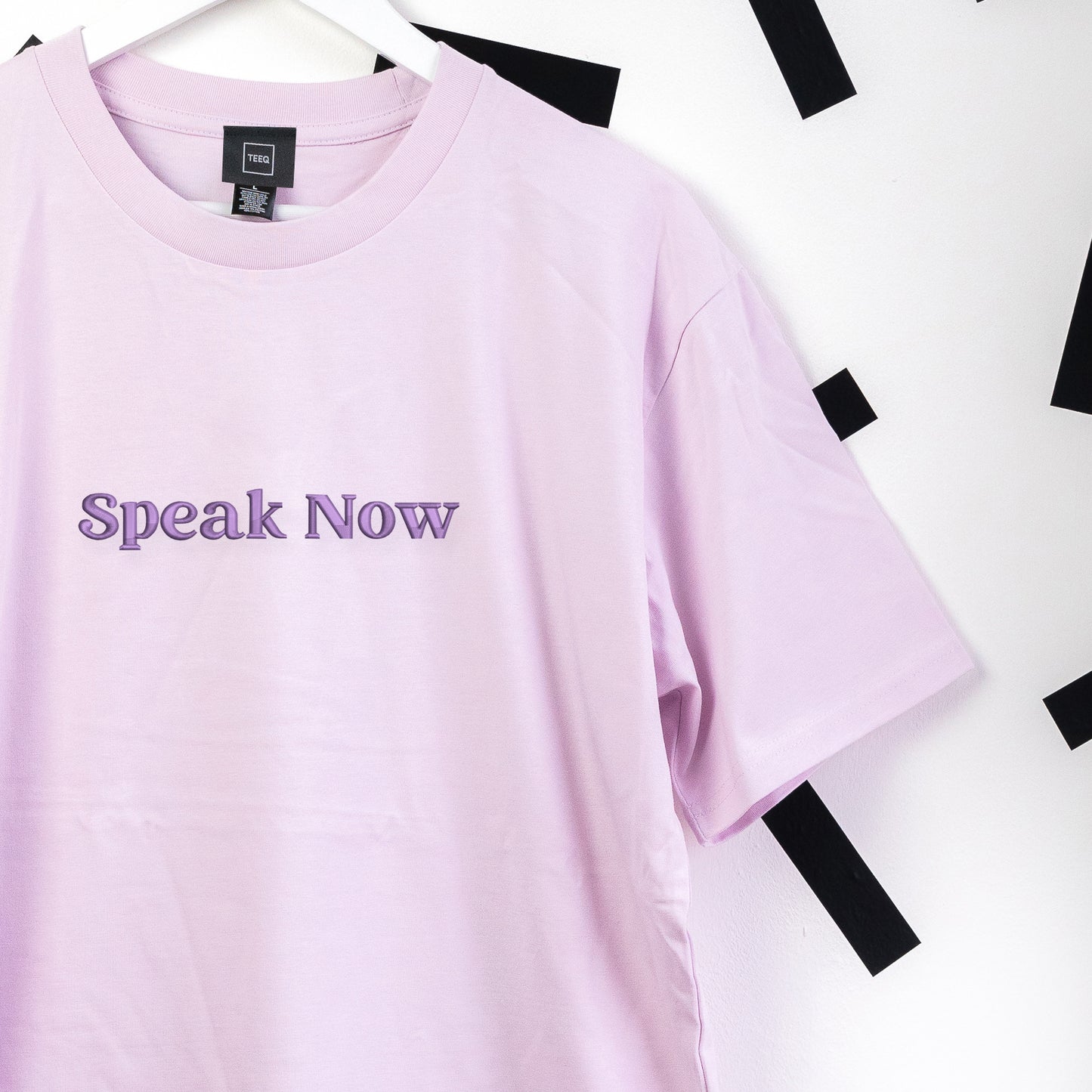 Speak Now Taylor Swift Embroidered Lilac T-Shirt