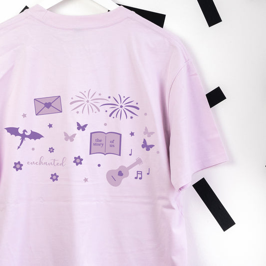 Speak Now Taylor Swift Embroidered Lilac T-Shirt