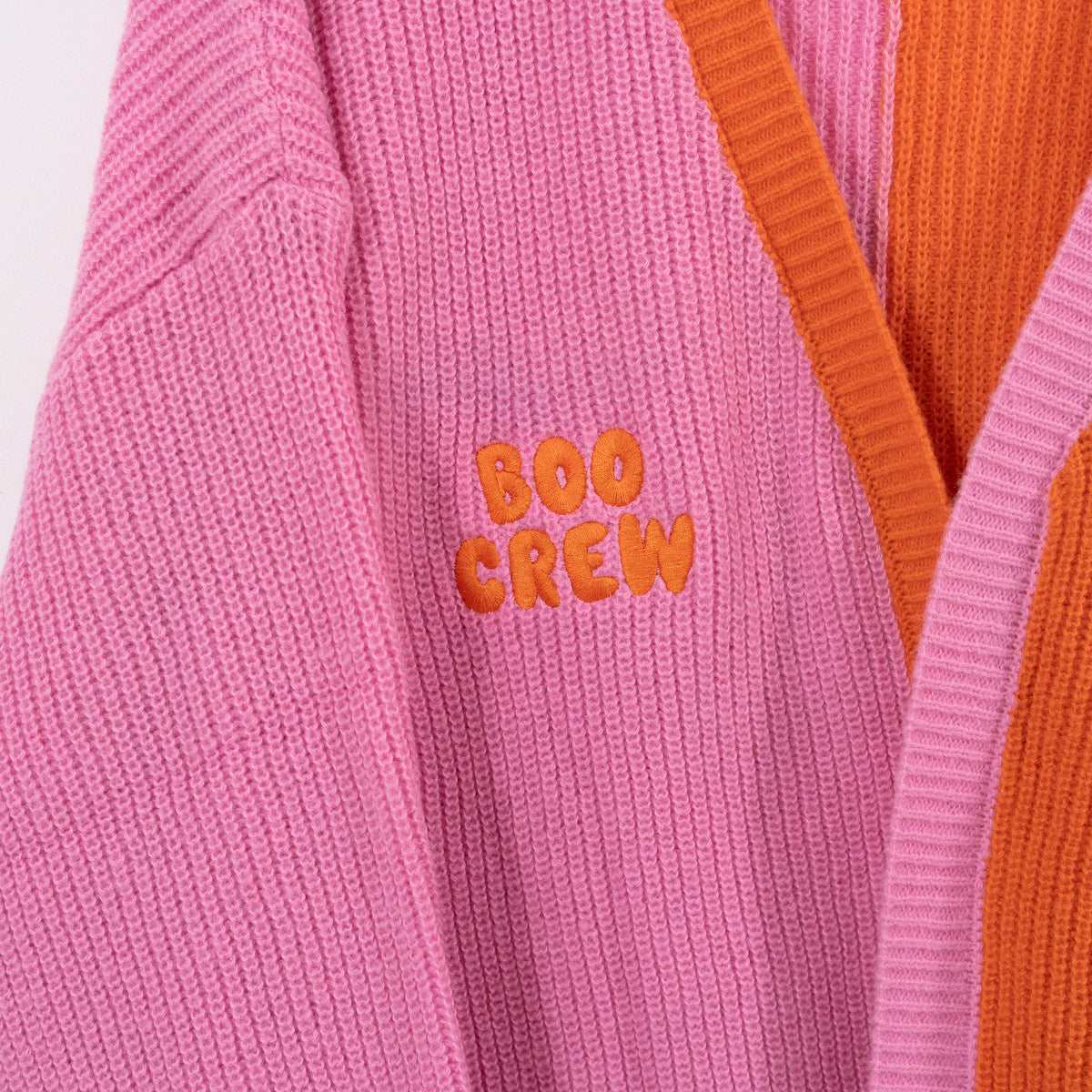 Winnie & Pals Halloween Embroidered Pink & Orange Cardigan