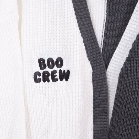 Chip & Dale Halloween Embroidered Grey & White Cardigan