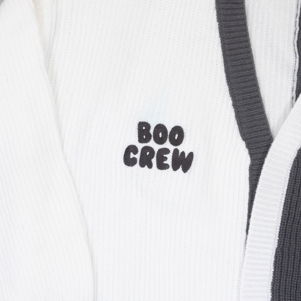 Chip & Dale Halloween Embroidered Grey & White Cardigan