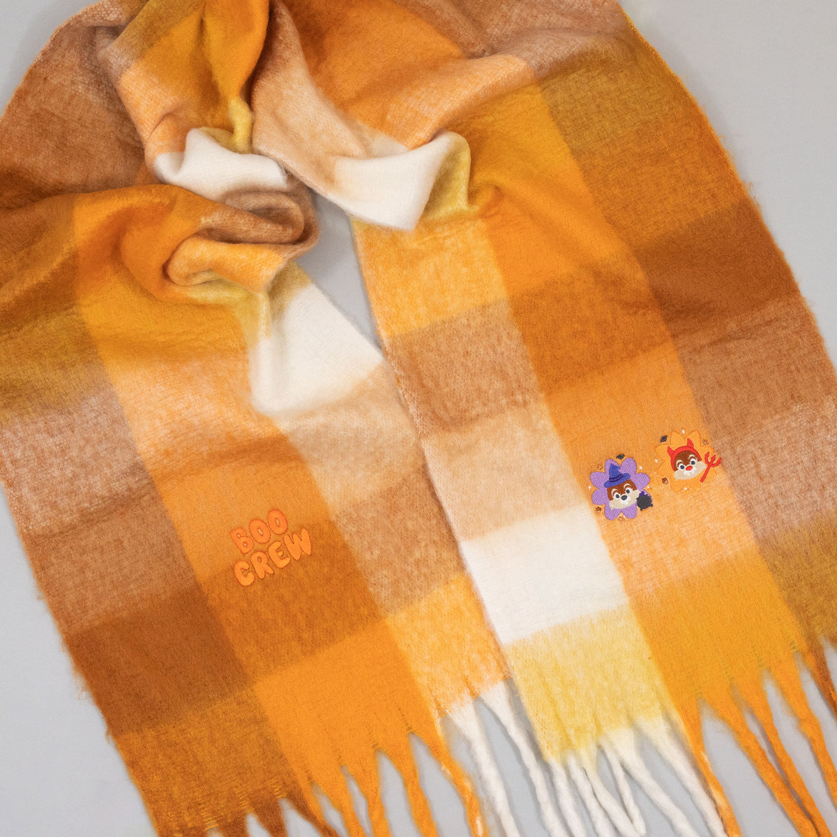 Chip & Dale Boo Crew Embroidered Soft Touch Scarf