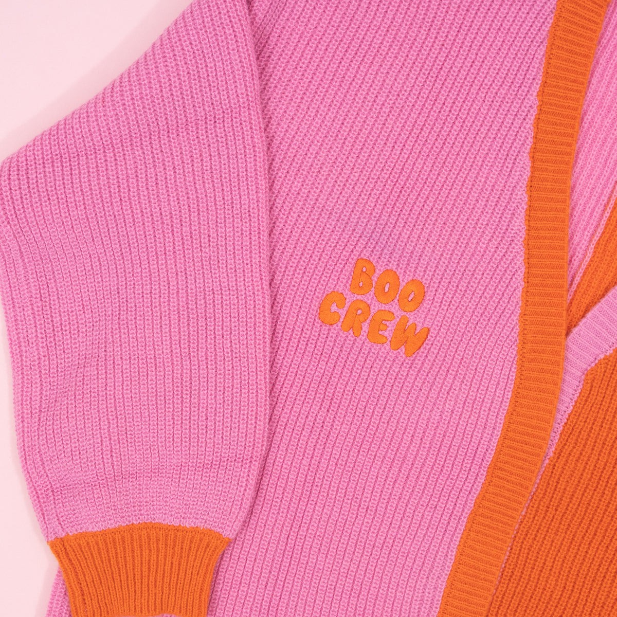 Winnie & Pals Halloween Embroidered Pink & Orange Cardigan