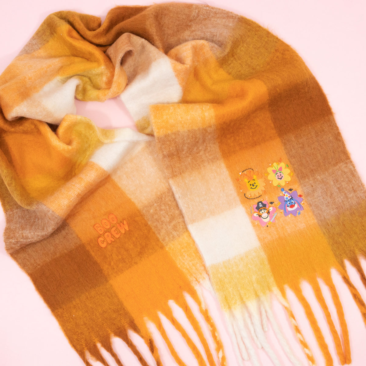 Winnie & Pals Boo Crew Embroidered Soft Touch Scarf