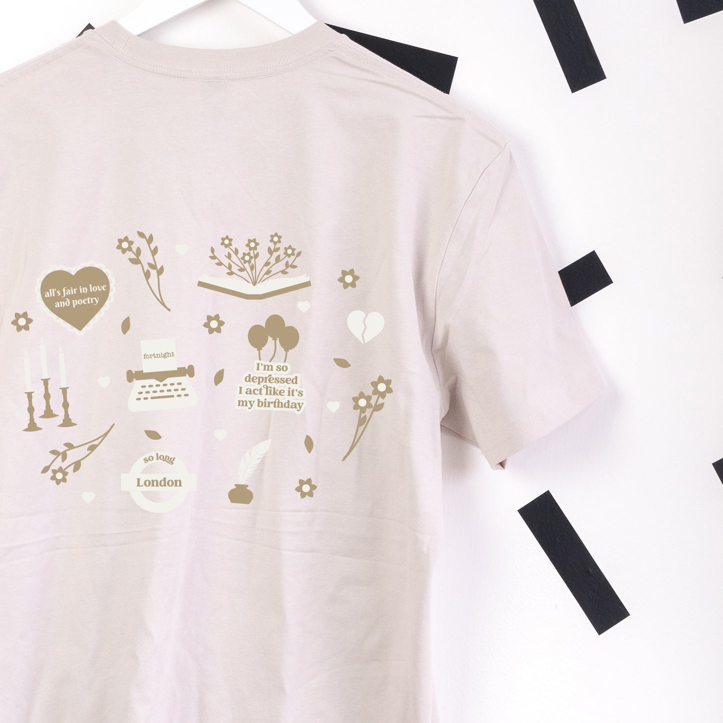 TTPD Taylor Swift Embroidered Bone T-Shirt