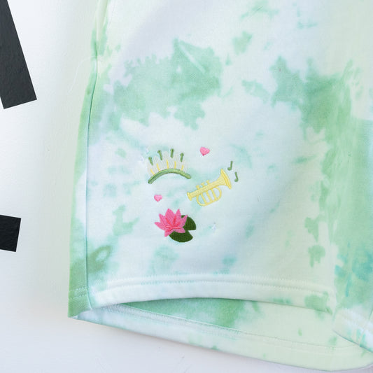 Tiana Embroidered Tie Dye Shorts