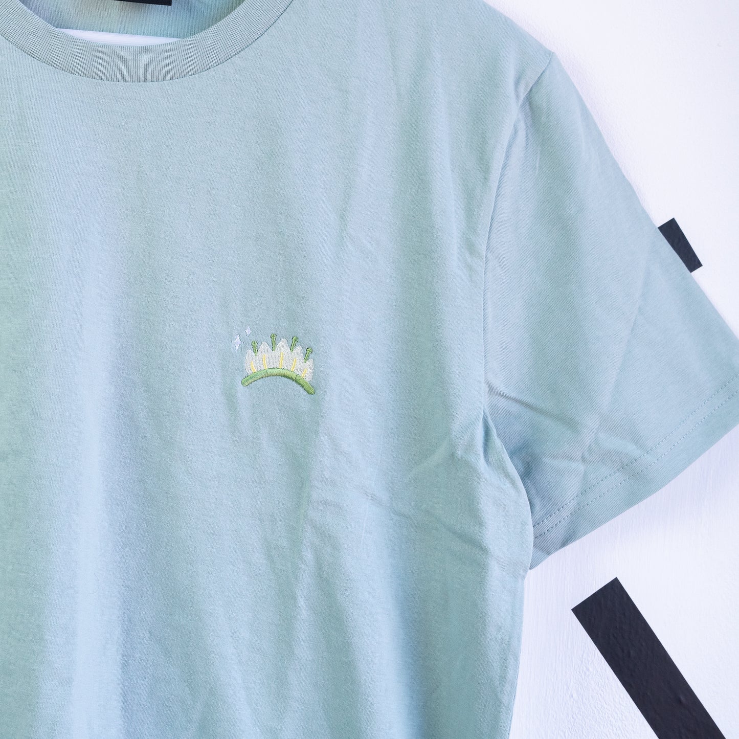 Tiana Embroidered T-Shirt - Dusty Green