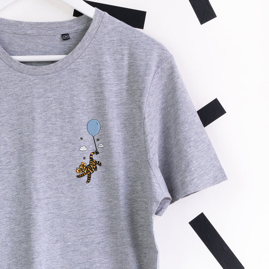 Tigger Balloon Embroidered T-Shirt - Grey