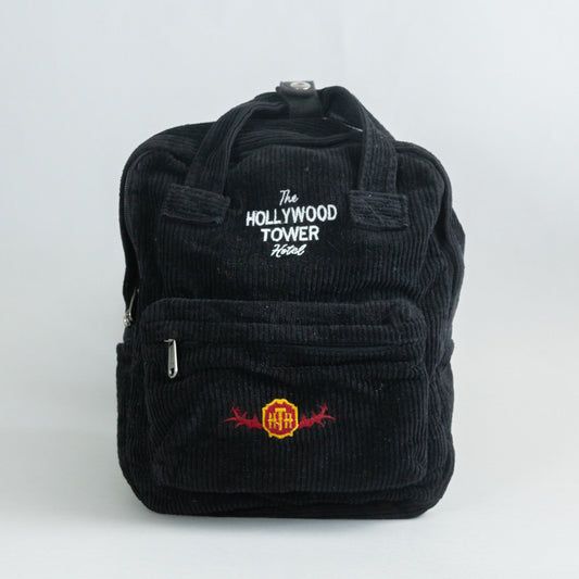 Tower of Terror Embroidered Cord Mini Backpack - Black