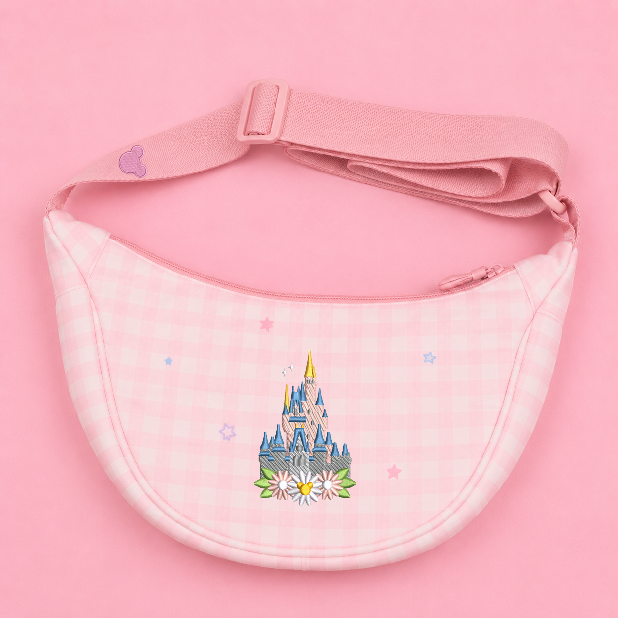 Walt Disney World Floral Gingham Sling Bag - Pink