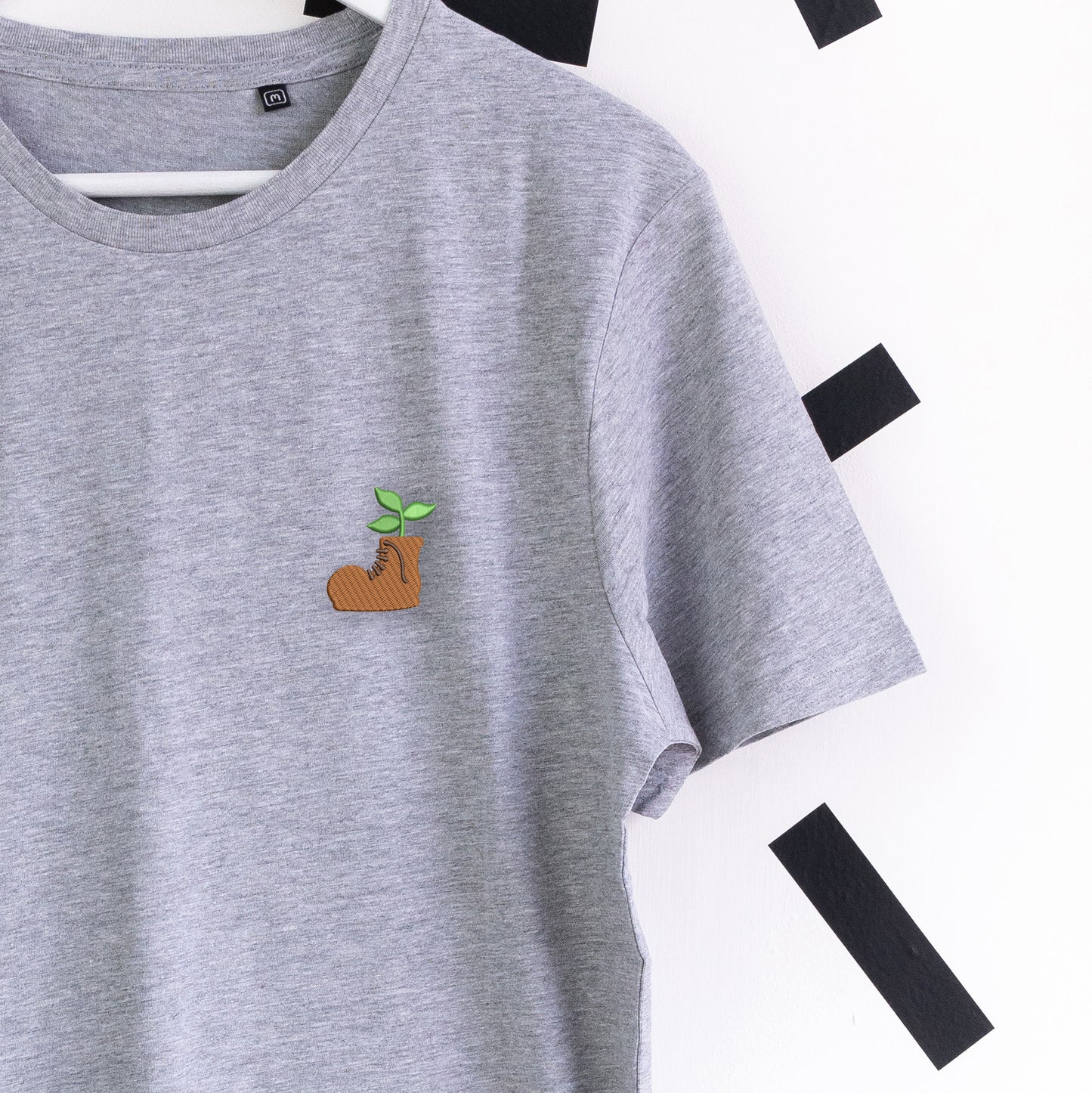 Wall-e Boot Embroidered T-Shirt - Grey