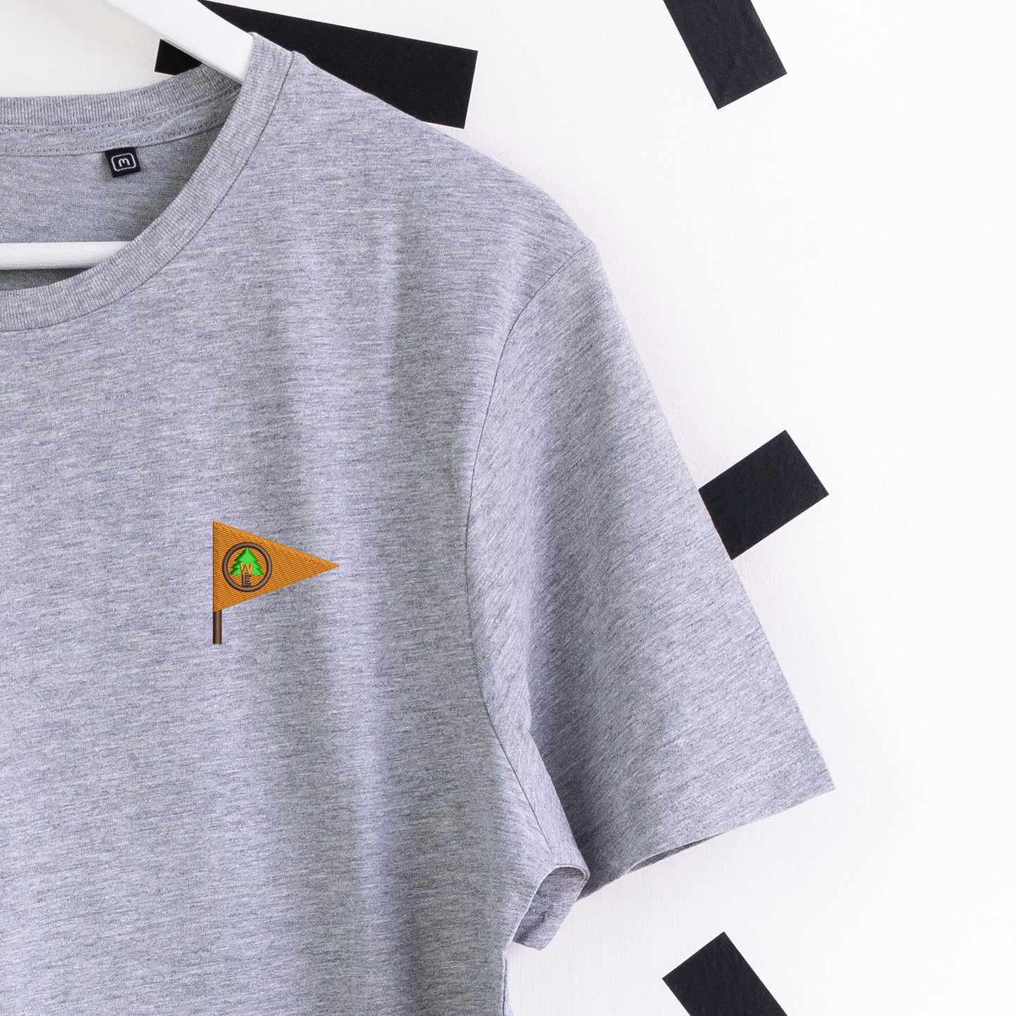 Wilderness Explorer Embroidered T-Shirt - Grey