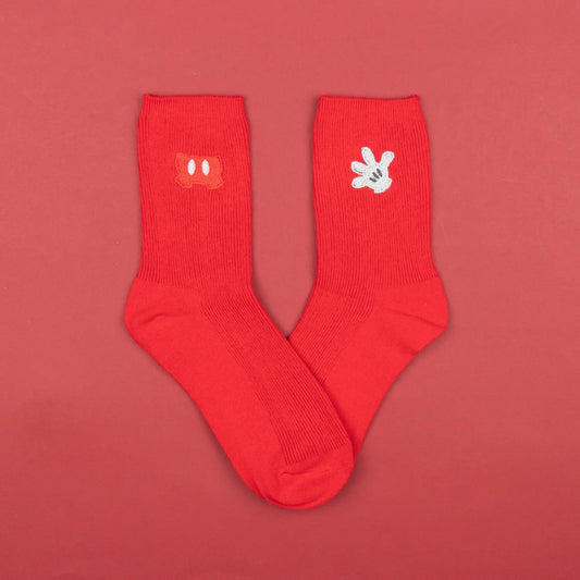 Classic Mouse Embroidered Socks