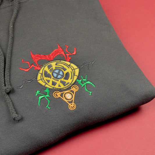 "Multiverse of Madness" Dr Strange Grey Embroidered Hoodie