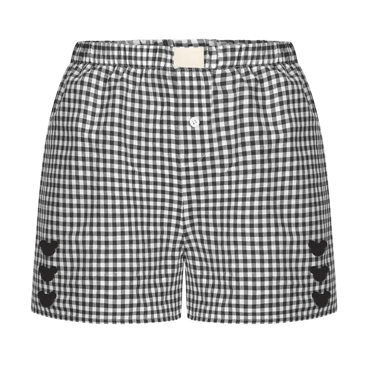 Mickey Black Gingham Shorts
